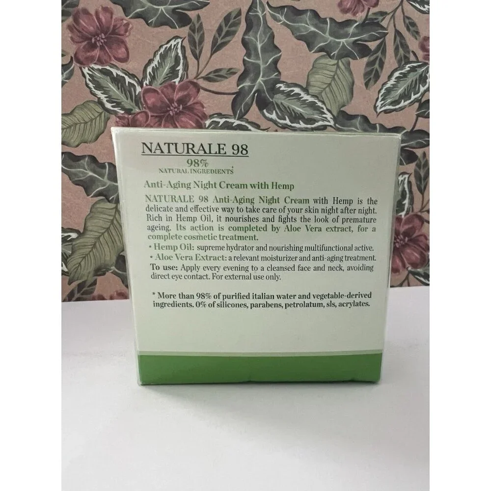Venezia Hemp Anti Aging Night Cream Moisturizing Daily Lotion 1.7oz Italy